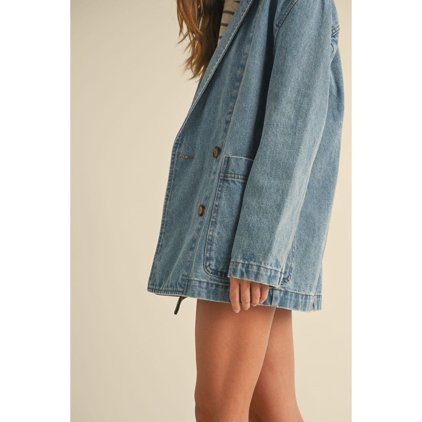 Denim Oversized Blazer