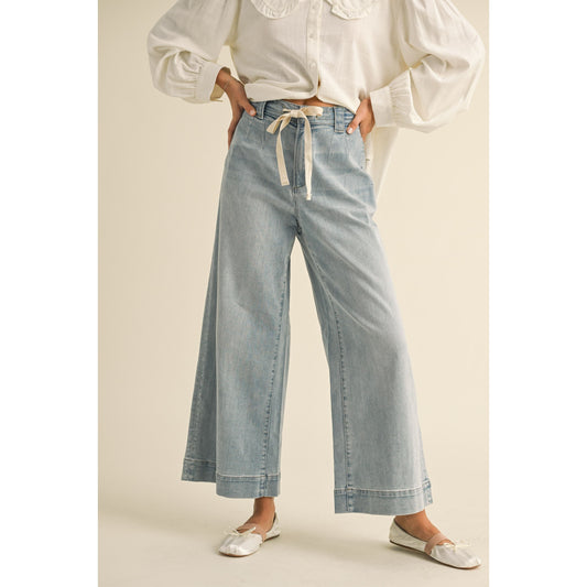 Eme Tie-Front Denim Pants