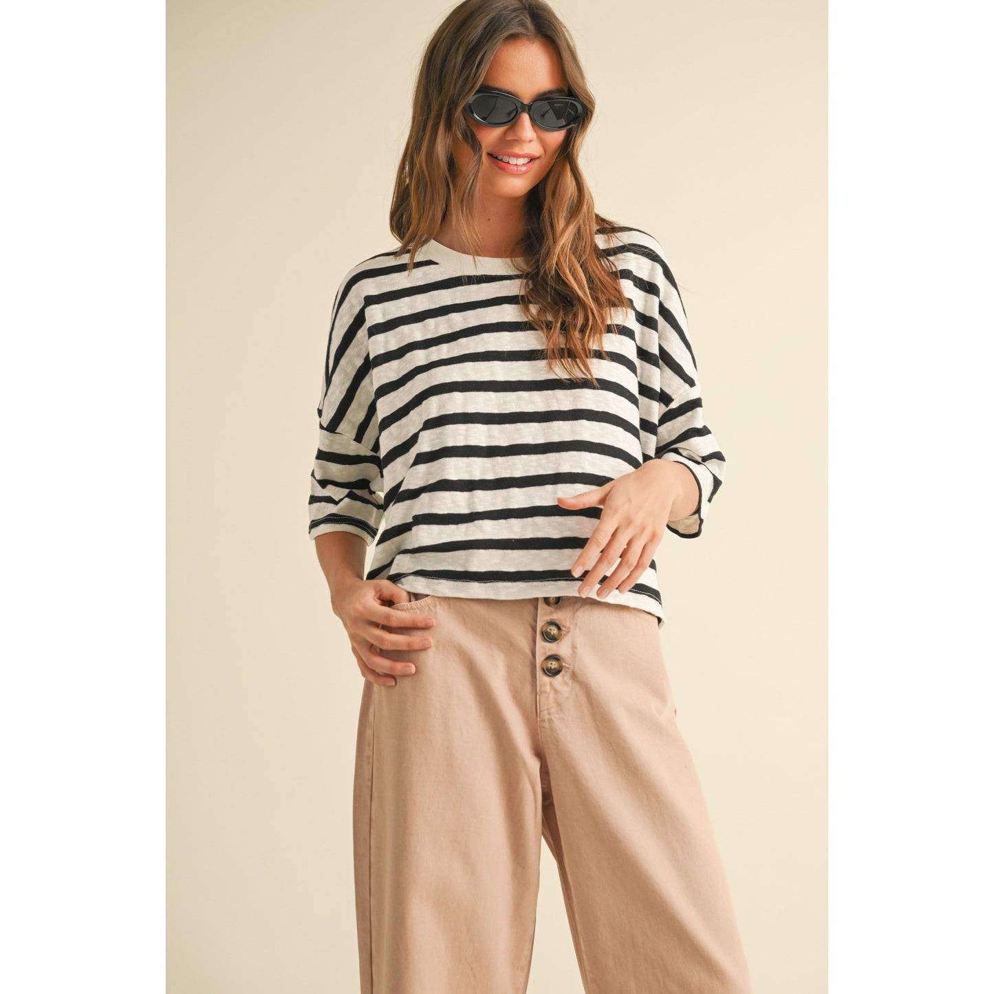Knitted Short Sleeve Top