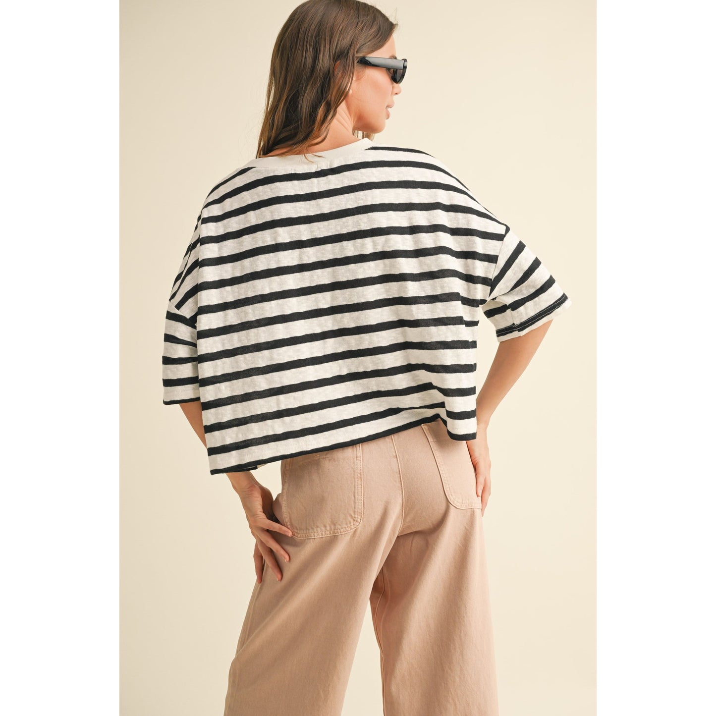 Knitted Short Sleeve Top