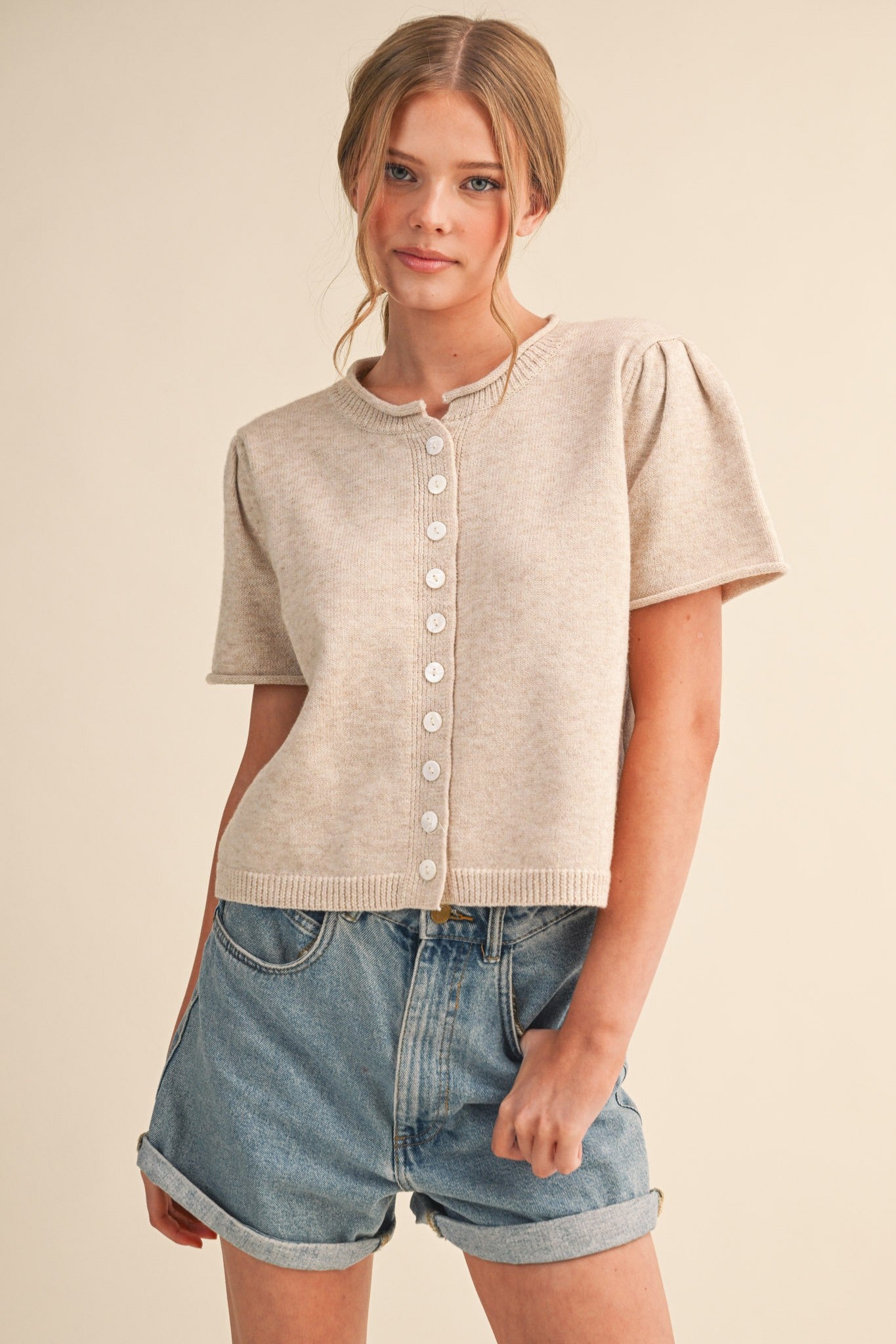 Camden Puff Sleeve Cardigan