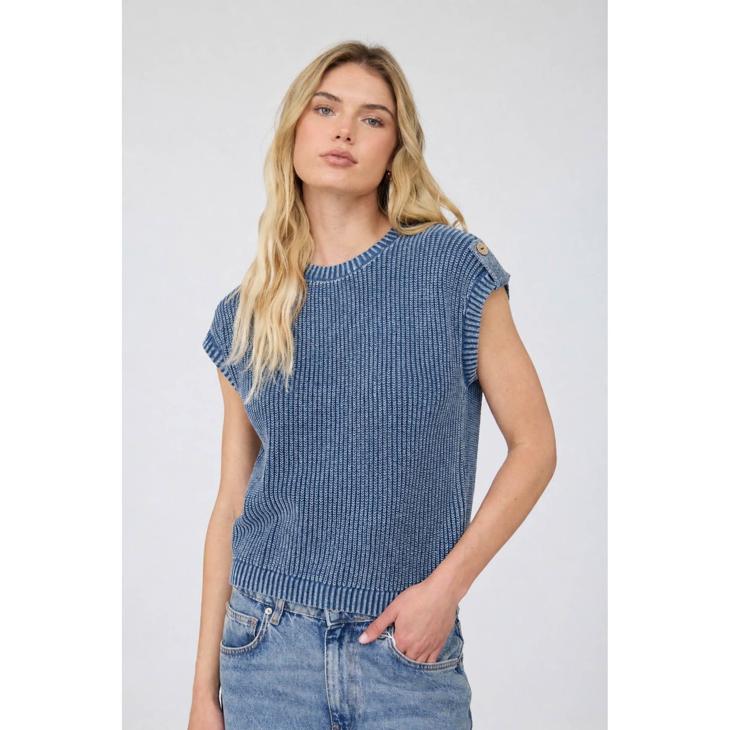 Indigo Drift Knit Top