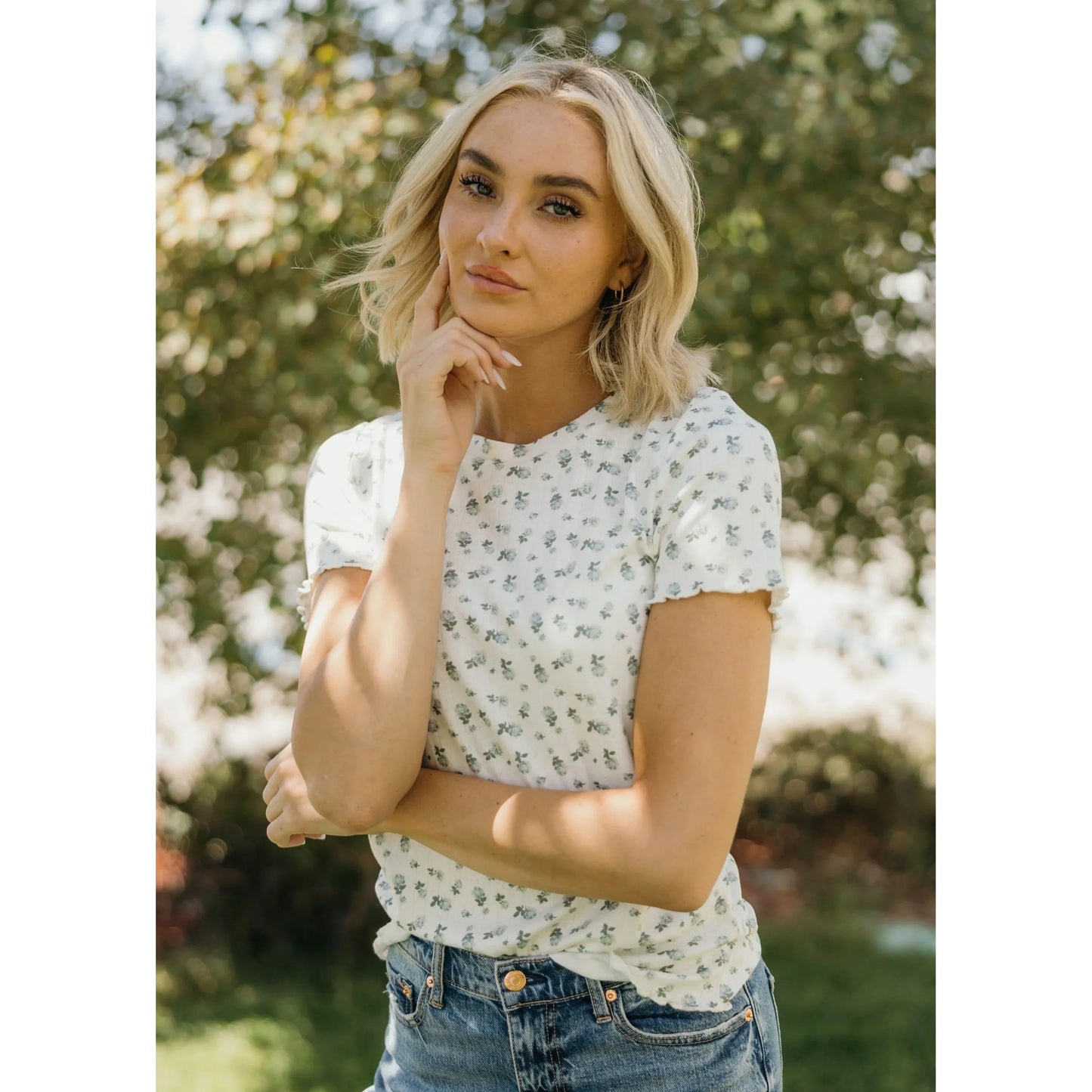 Lettuce Edge Pointelle Tee