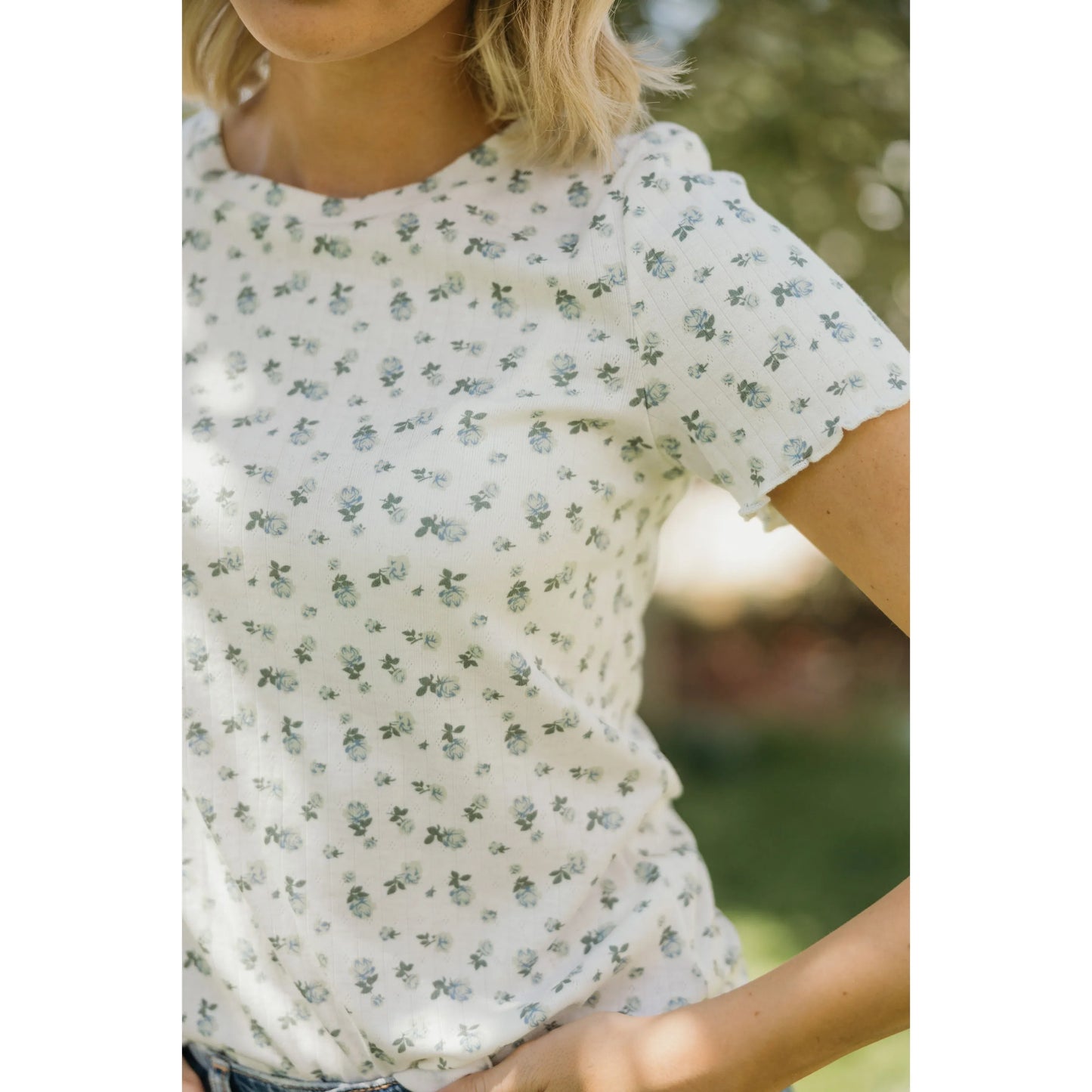 Lettuce Edge Pointelle Tee