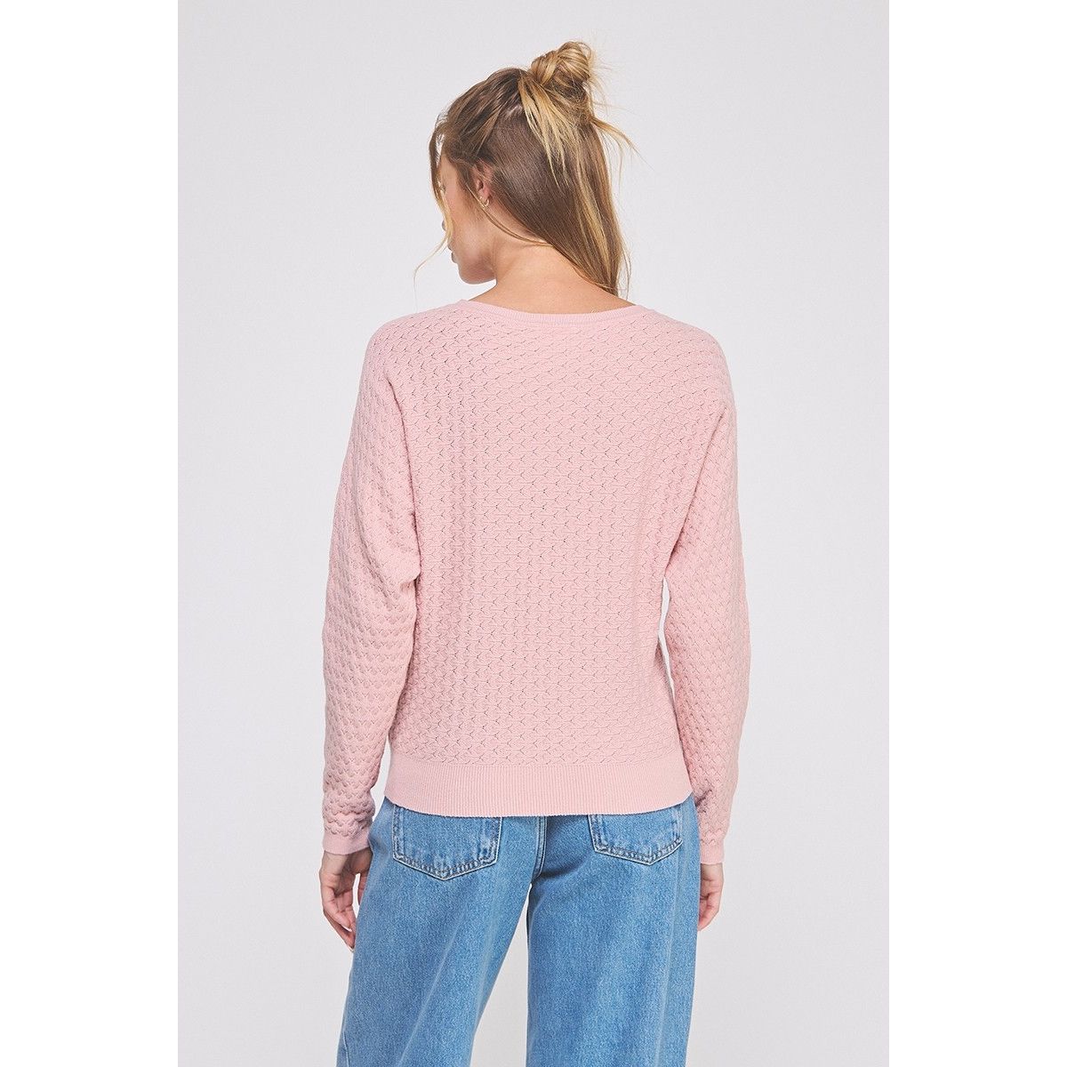 Rose Pointelle Sweater