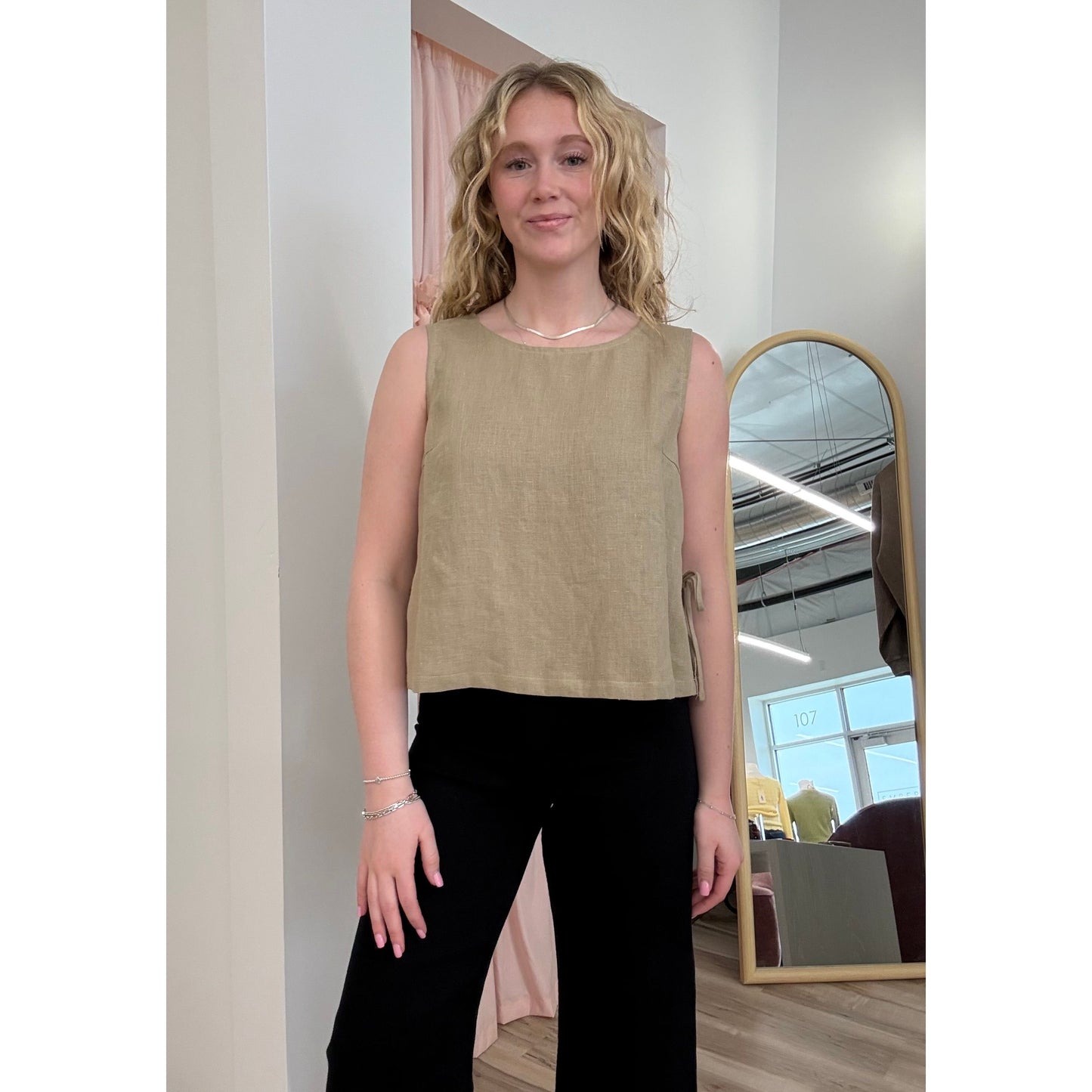 Sienna Linen Tie Top