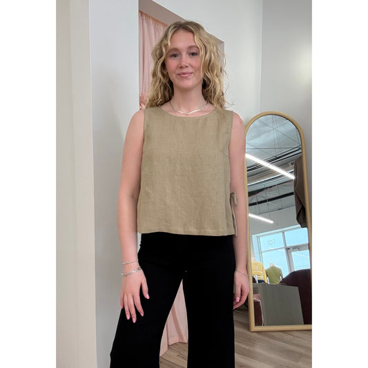 Sienna Linen Tie Top