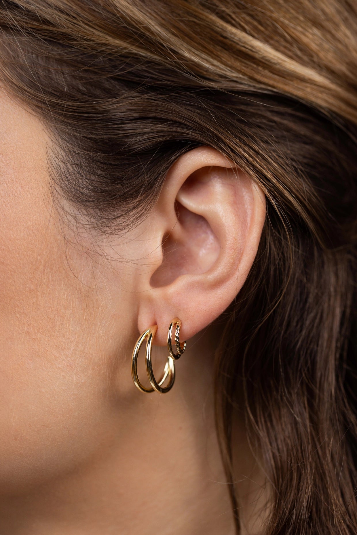 Illusion Double Hoop Earrings