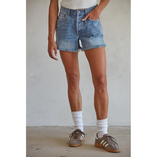 By Together Denim Shorts-Medium Wash
