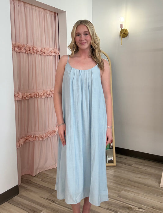 Blue Skies Midi Dress