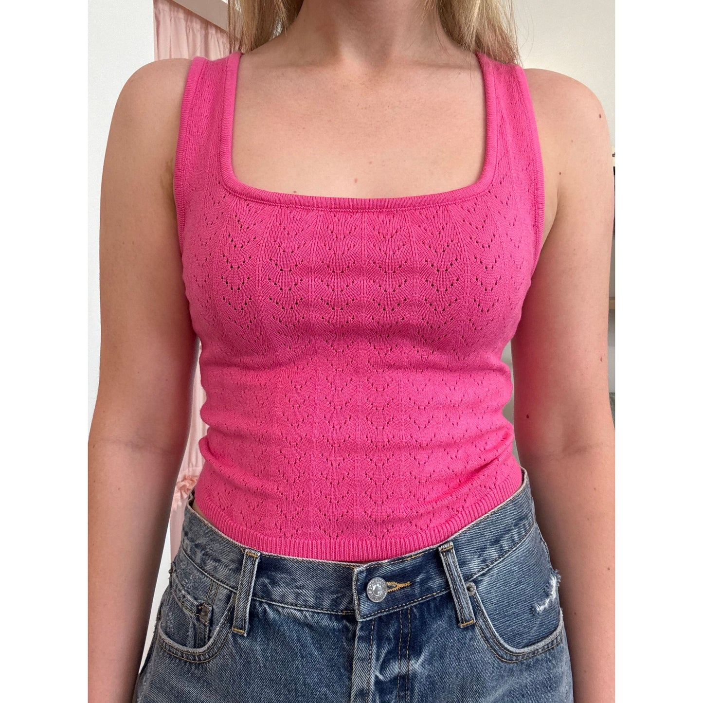 Pink Lemonade Pointelle Tank