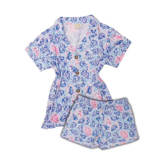 Oyster Button PJ Set