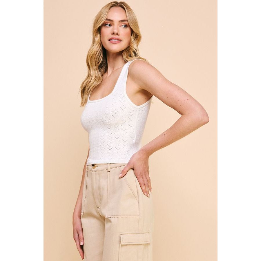Square Neck Knit Tank