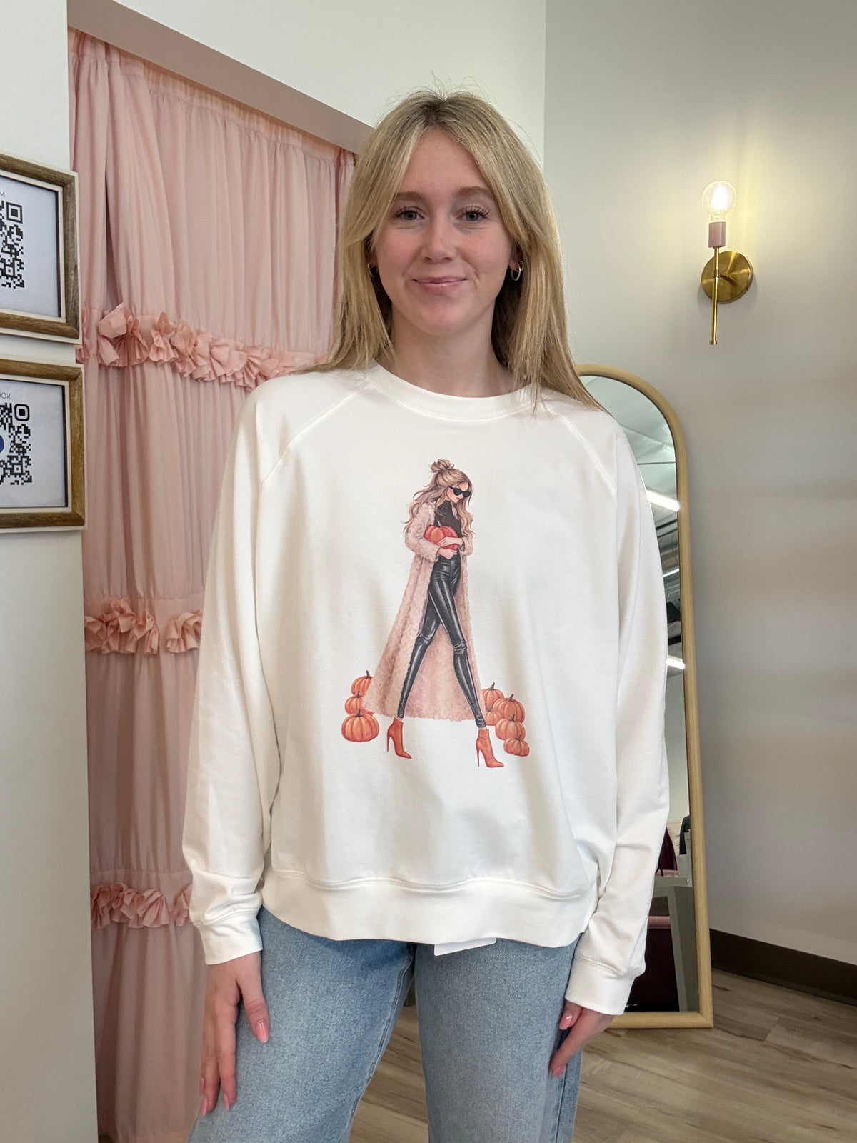 Fall Pumpkin Woman Sweatshirt