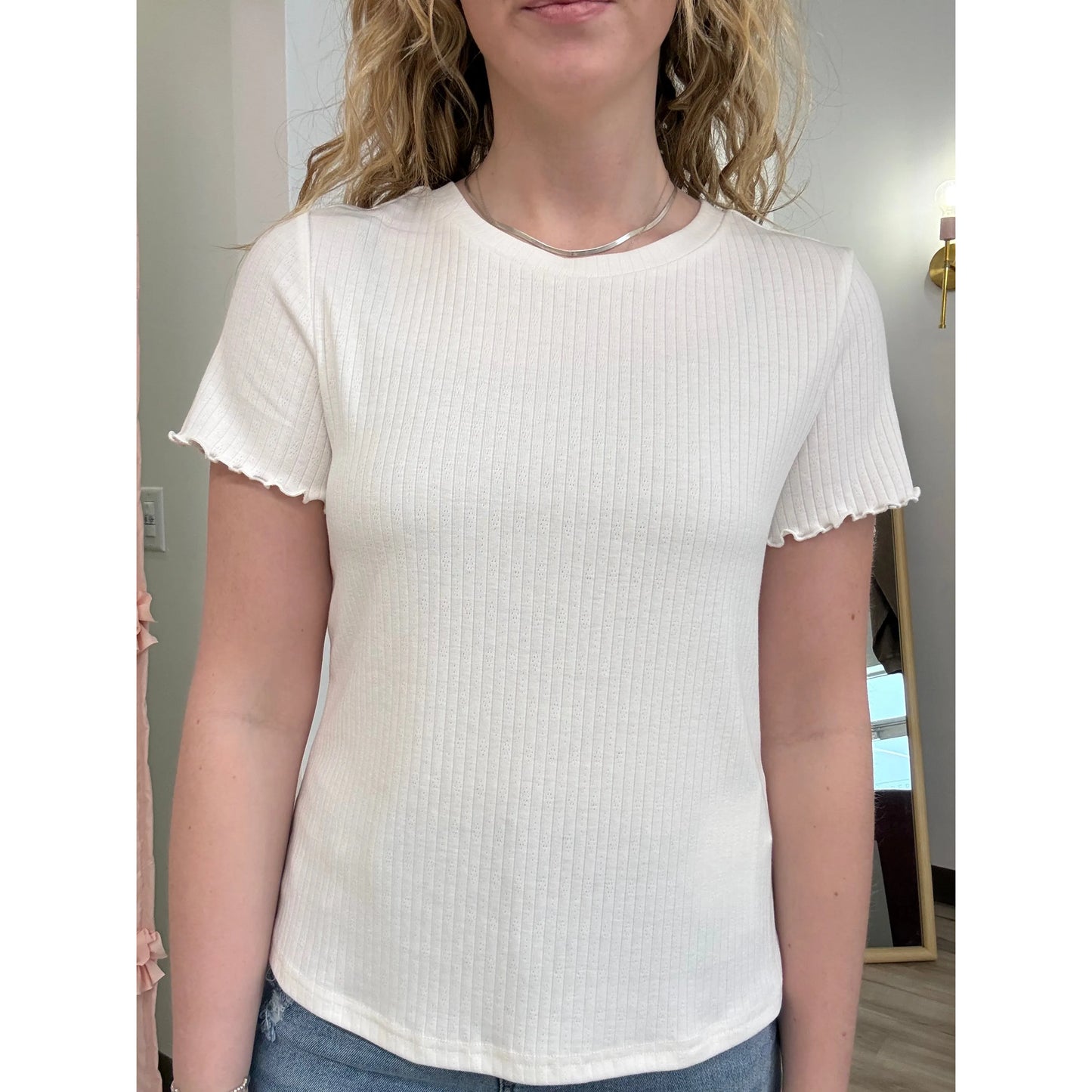 Lettuce Edge Pointelle Tee