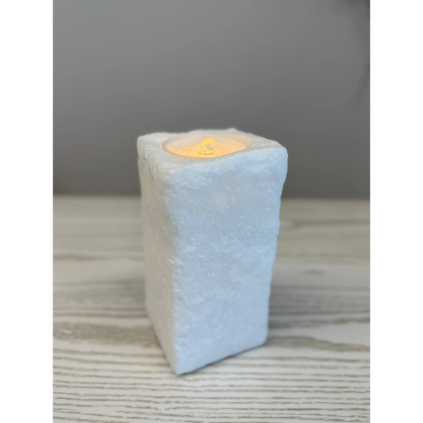 White lighted water fountain 