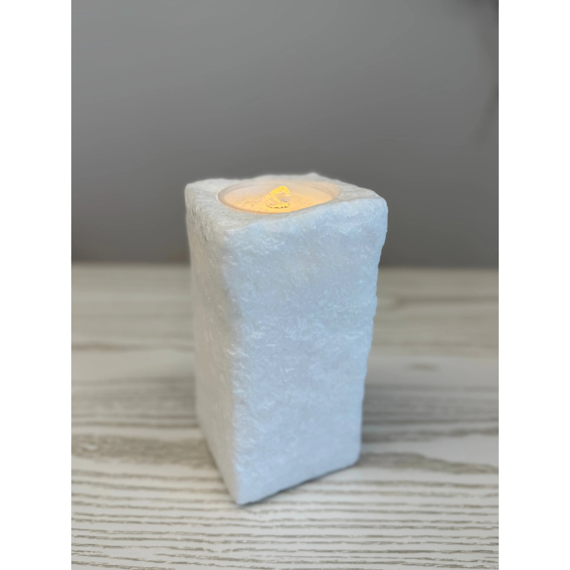 White lighted water fountain 