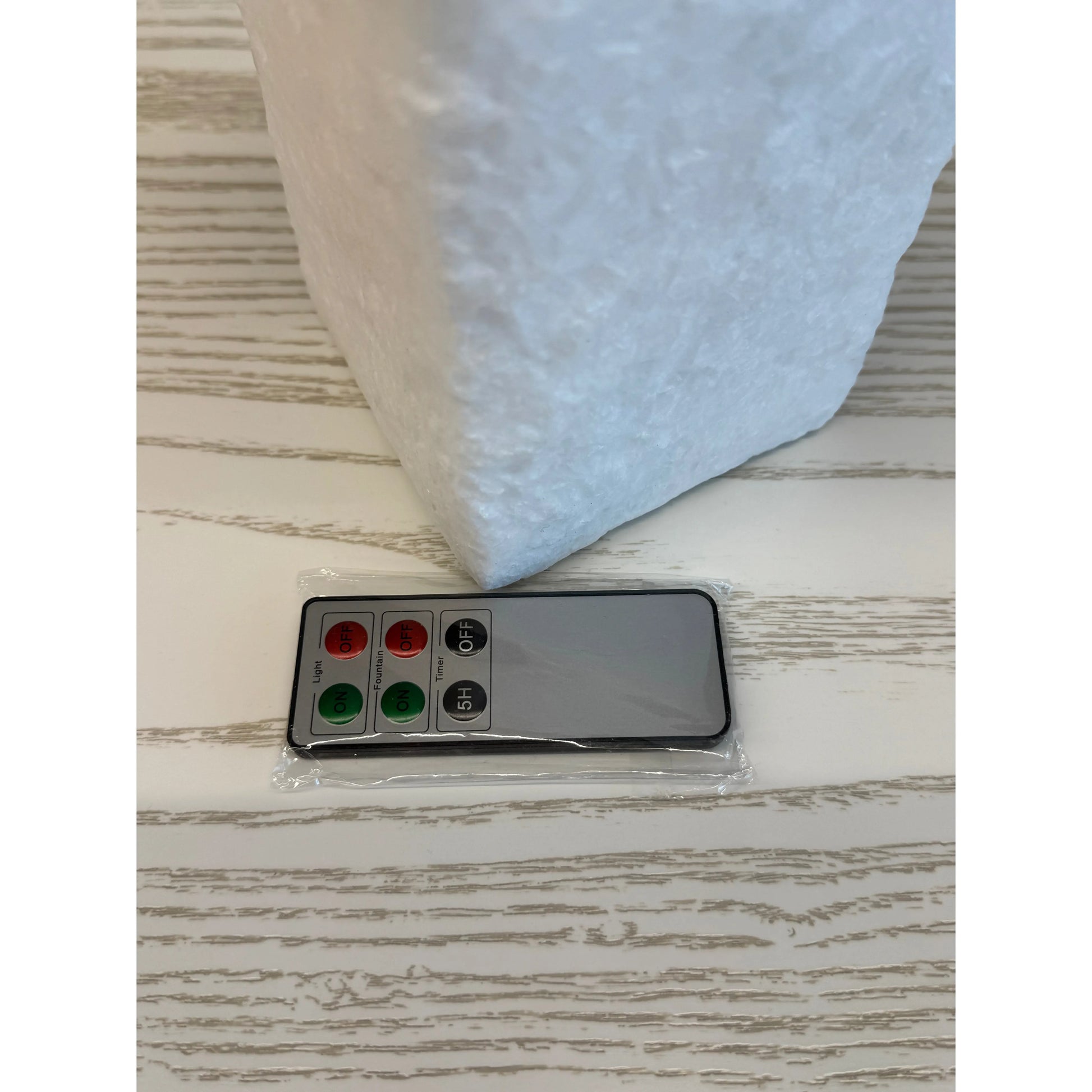 Remote control for lighted water fountain