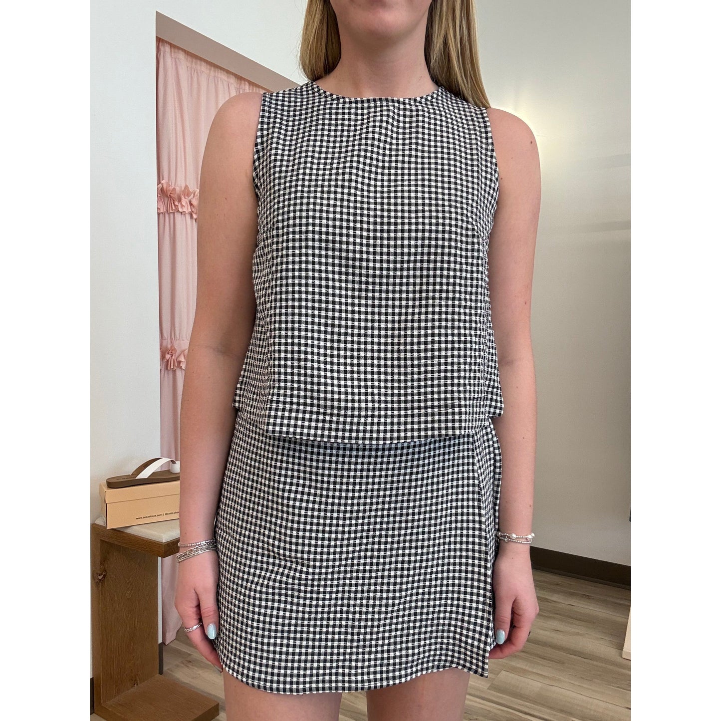 Gingham Breeze Skort Set