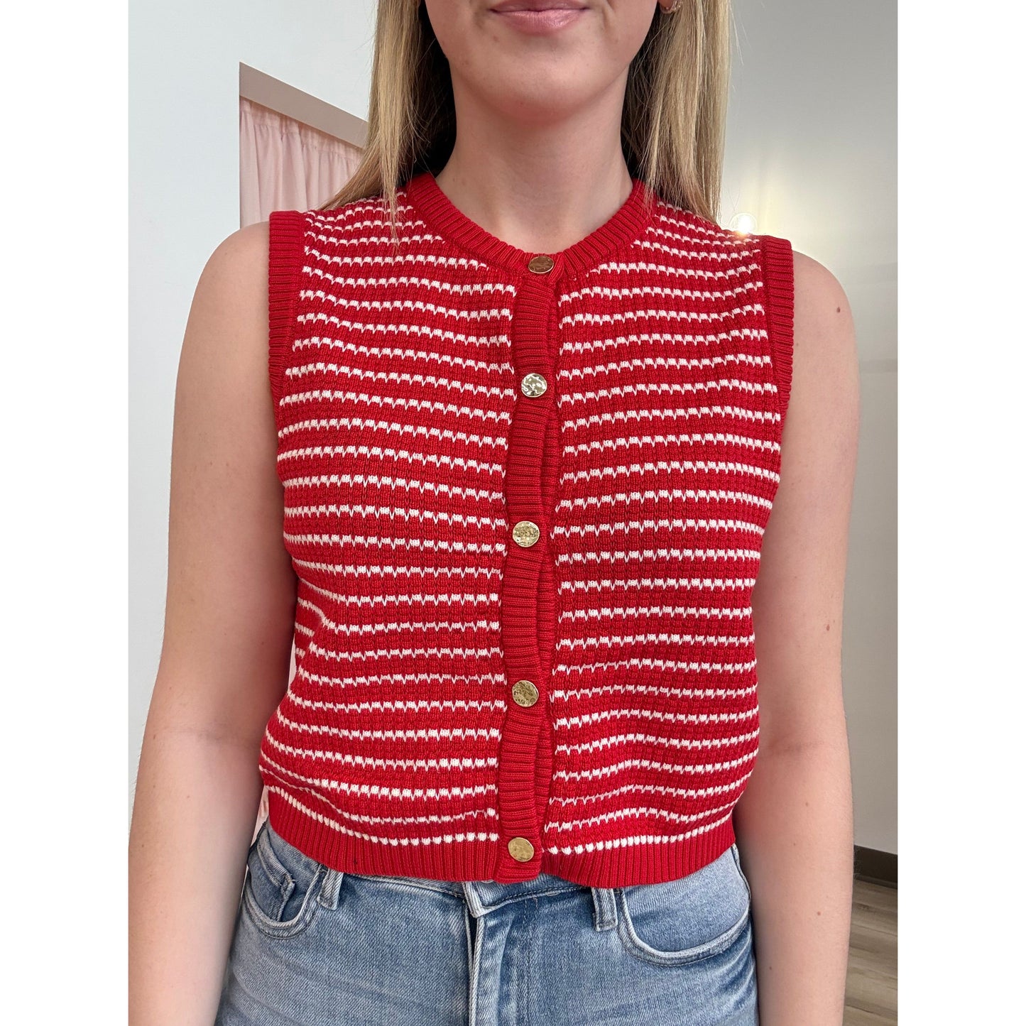 All American Stripe Knit Tank