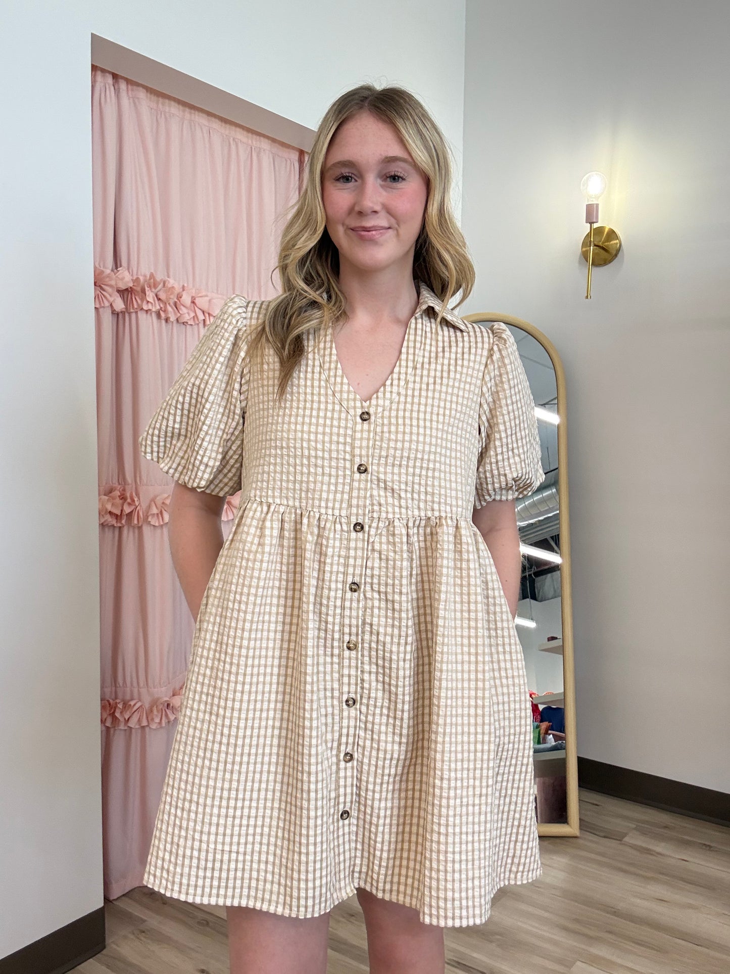 Cheyenne Gingham Mini Dress