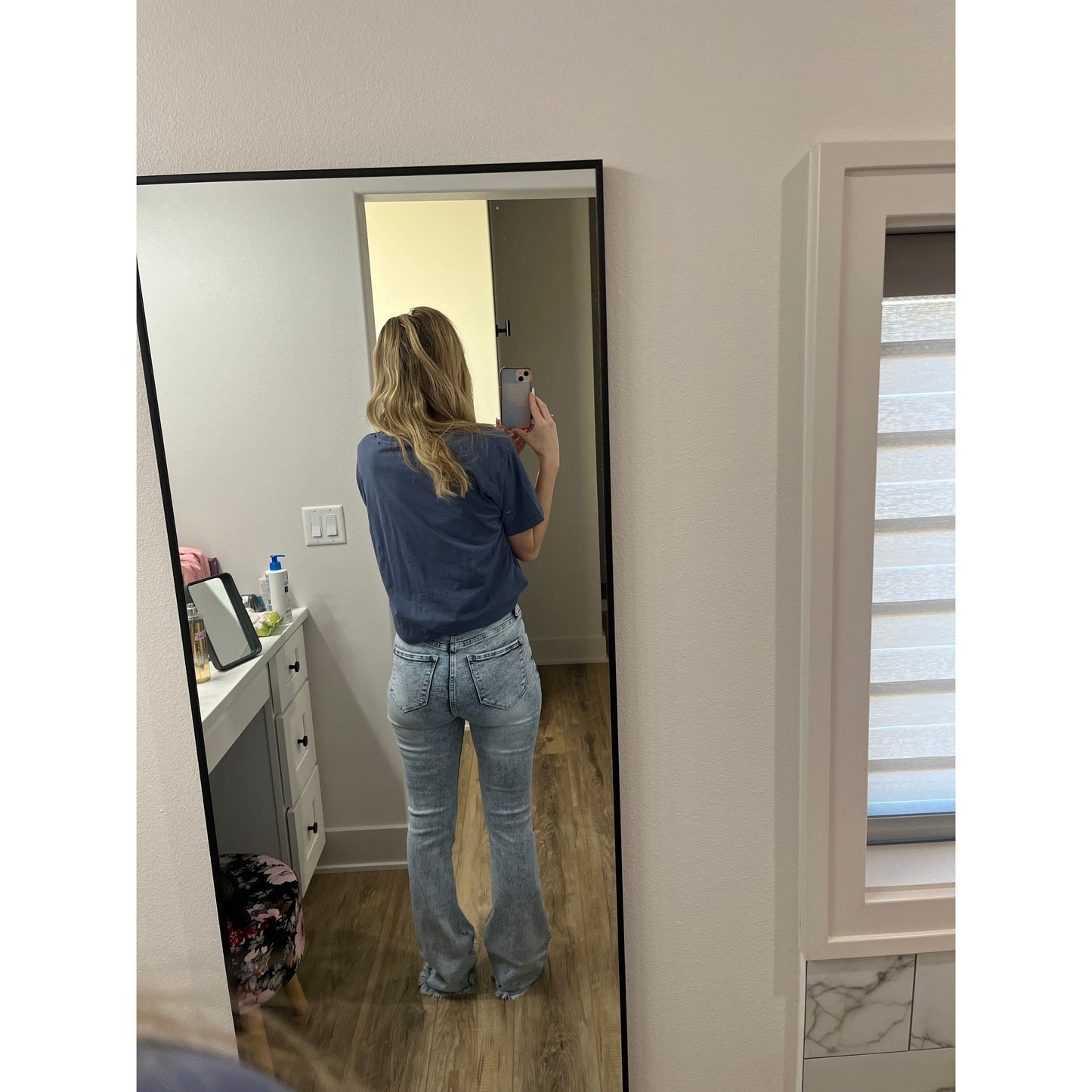 Keep Up Flare Acid Wash Jeans
