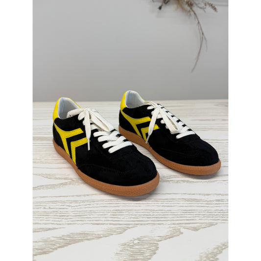 Black and Yellow Sneakers