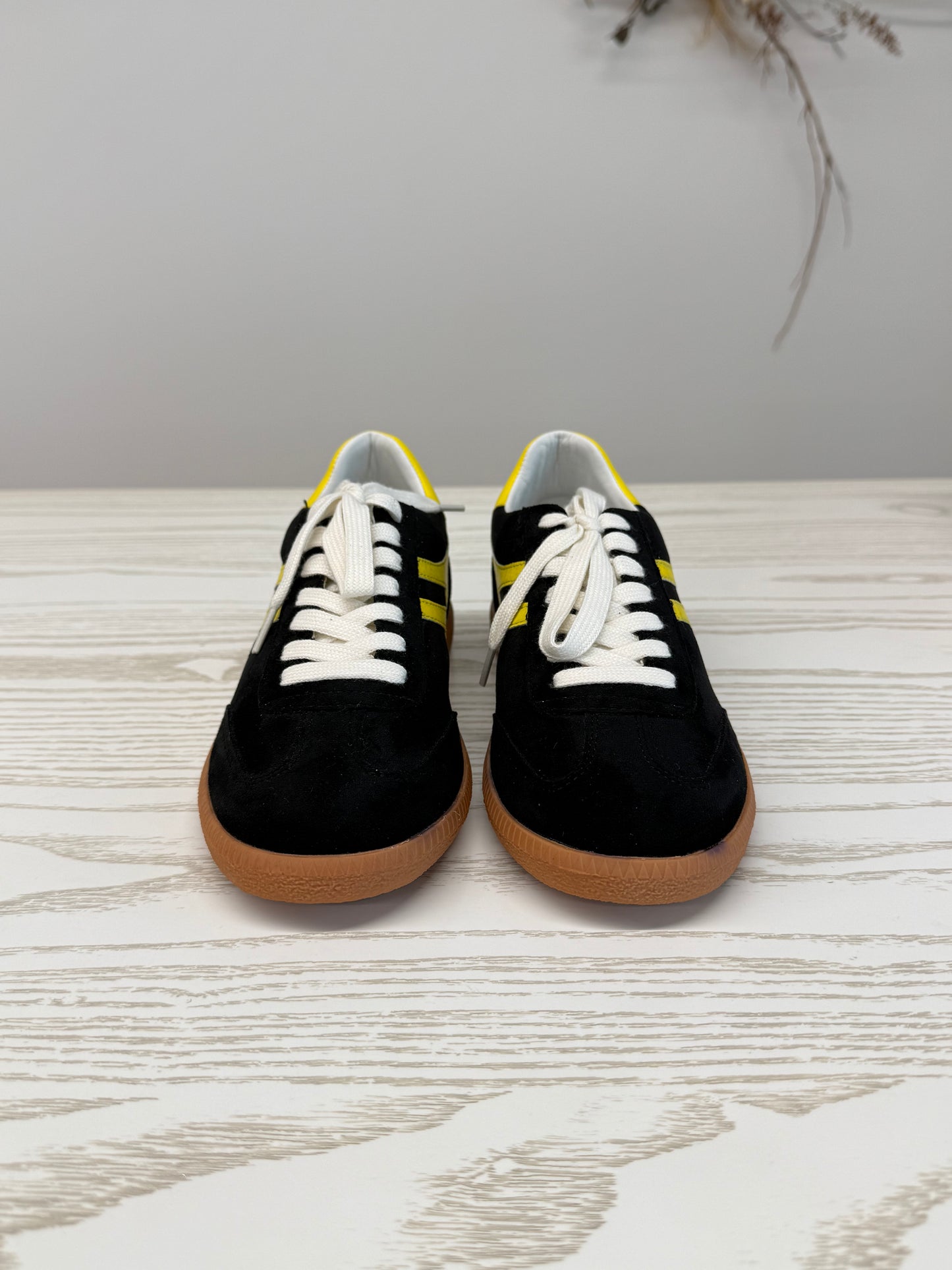 Black and Yellow Sneakers