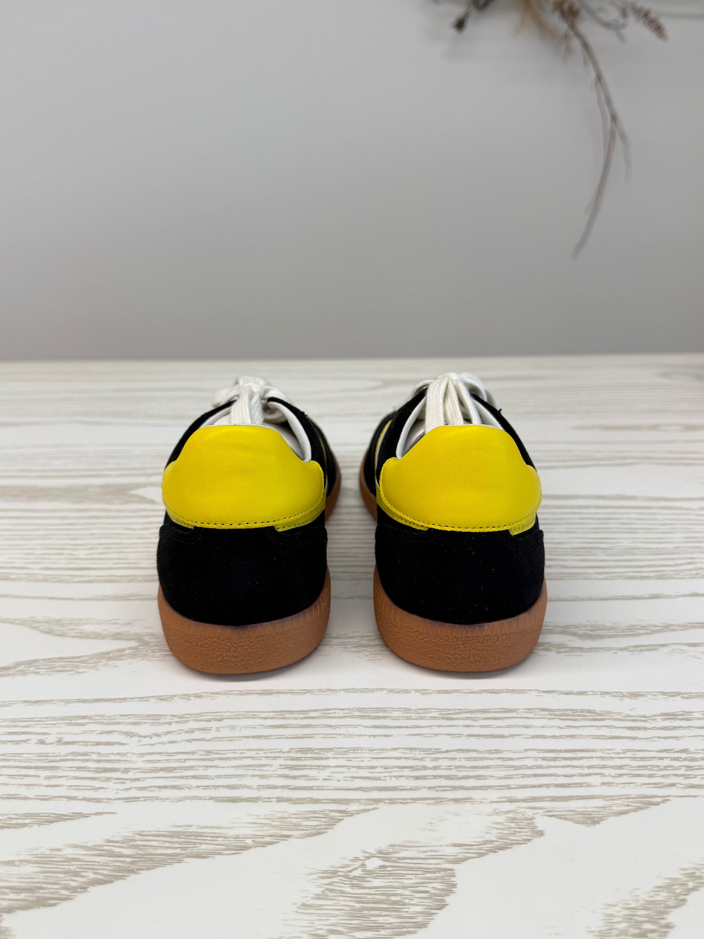 Black and Yellow Sneakers