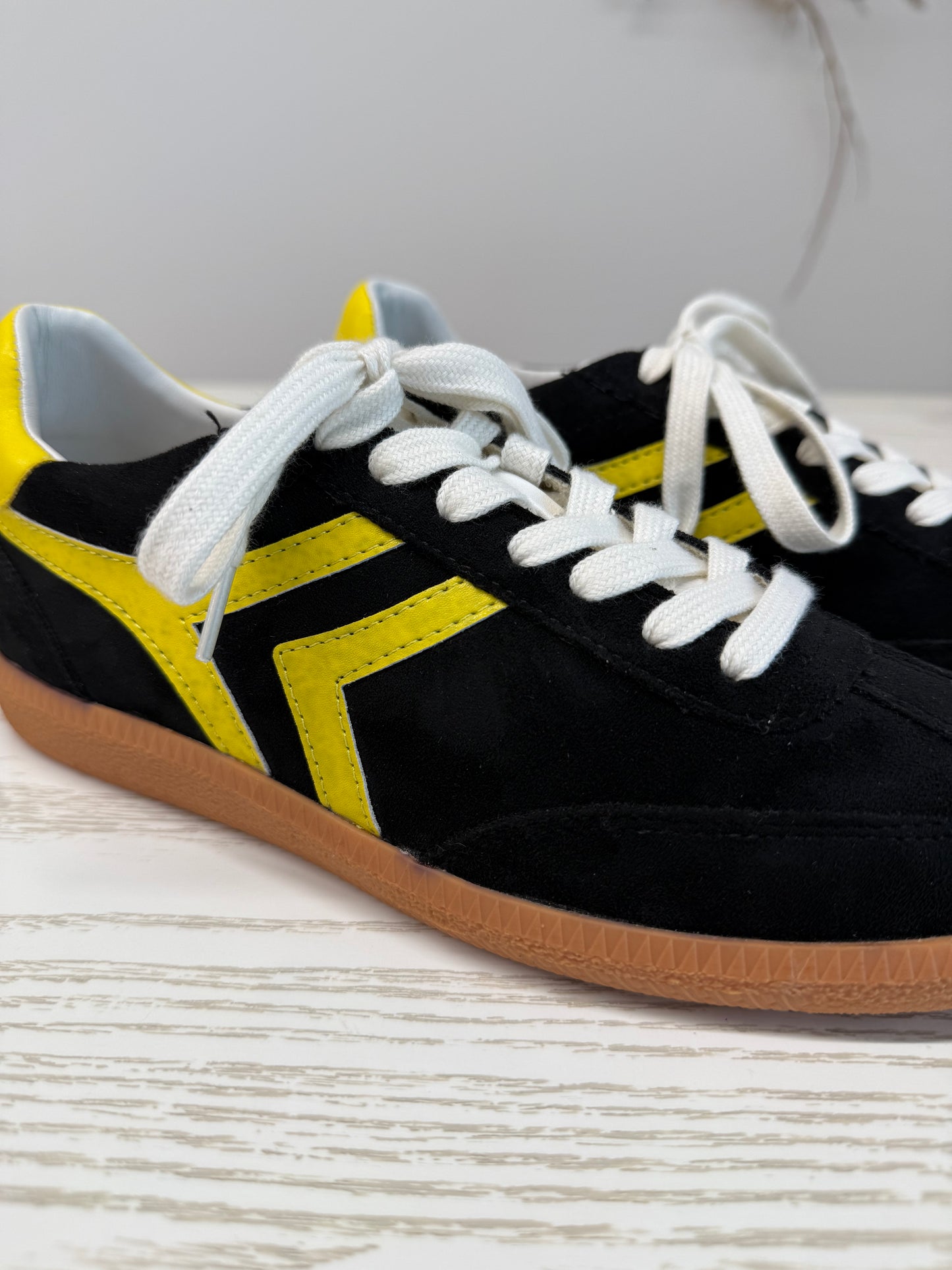 Black and Yellow Sneakers