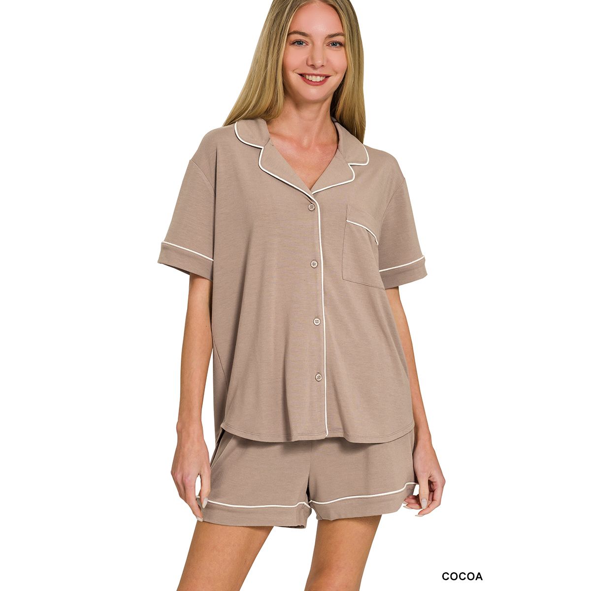 Zenana Shorts PJ Set
