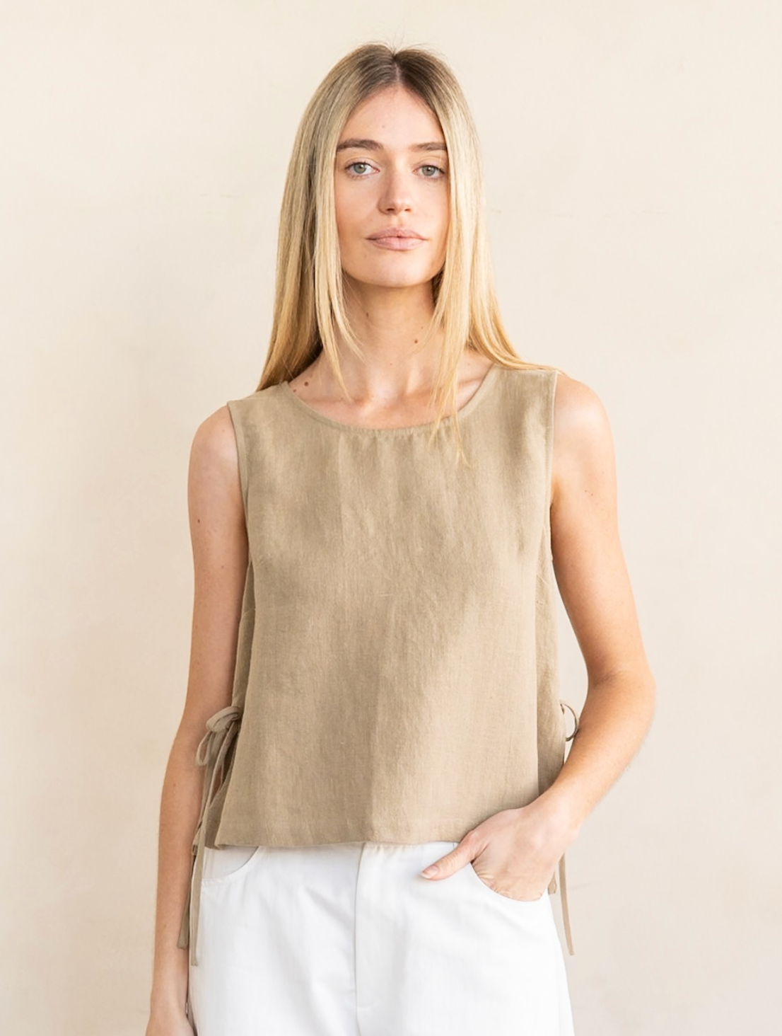 Sienna Linen Tie Top