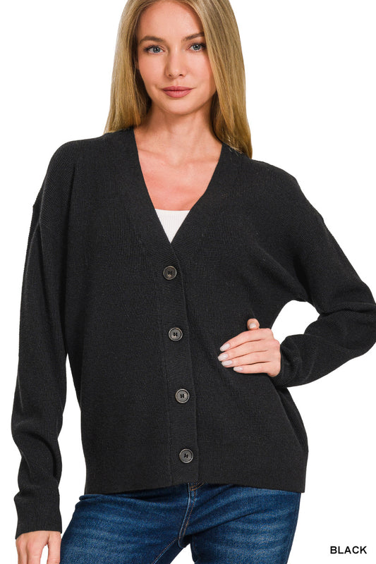 Zenana Drop Shoulder Cardigan