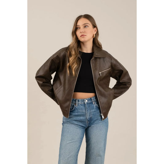 Faux Leather Jacket
