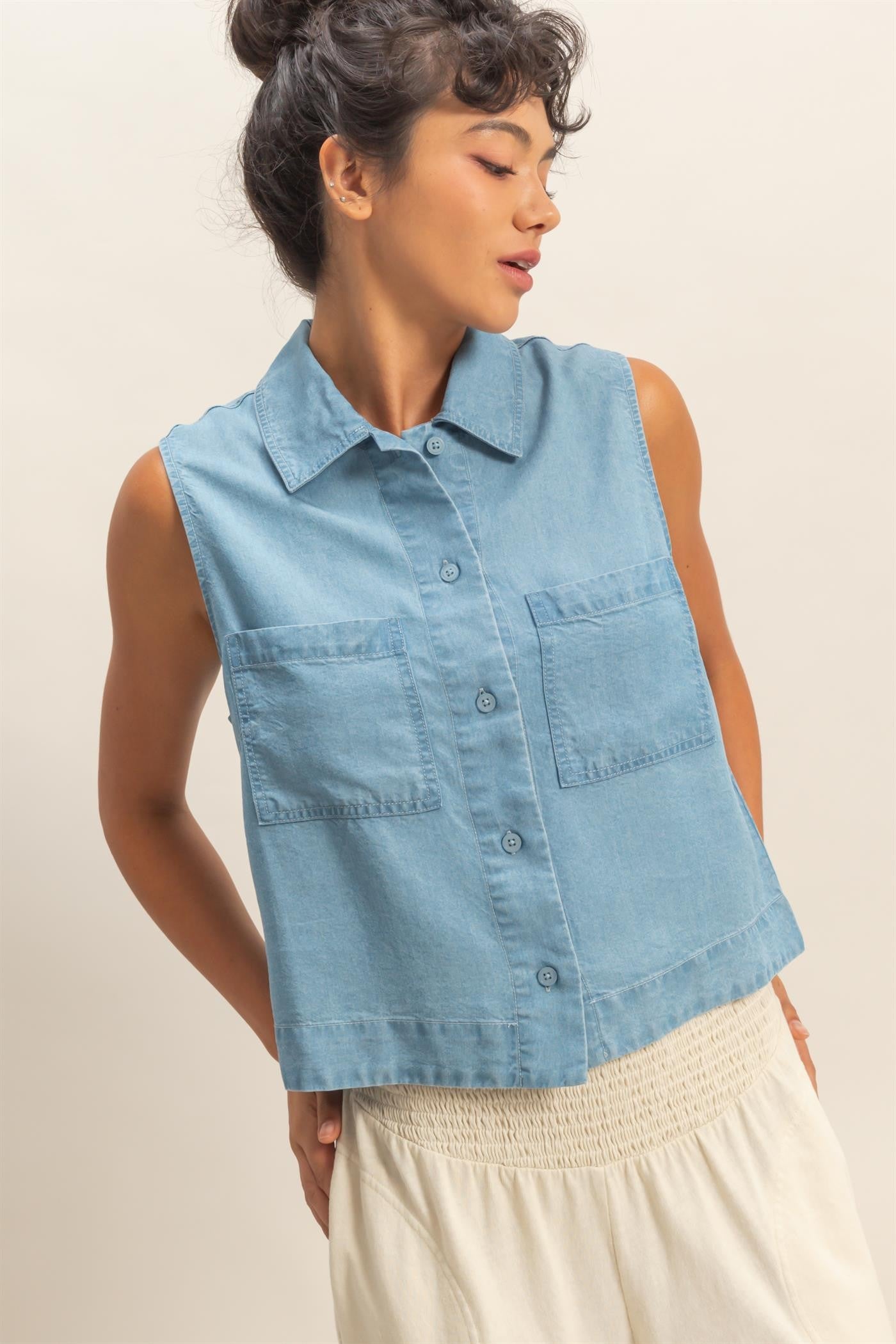 Light Wash Summer Tank