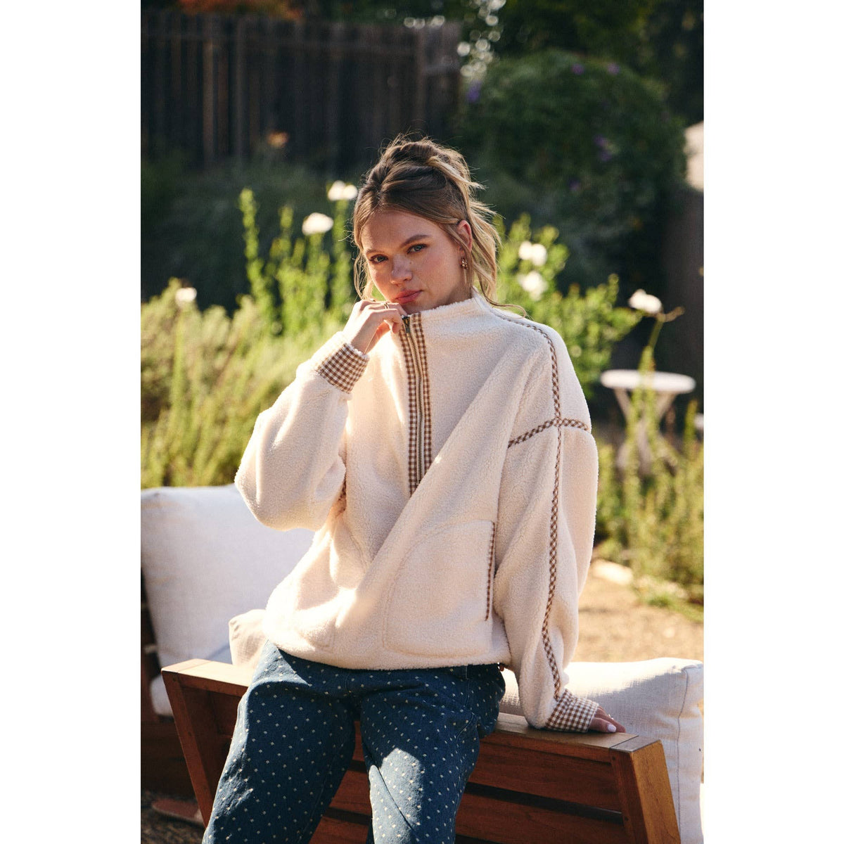 Cozy Cabin Gingham Sherpa