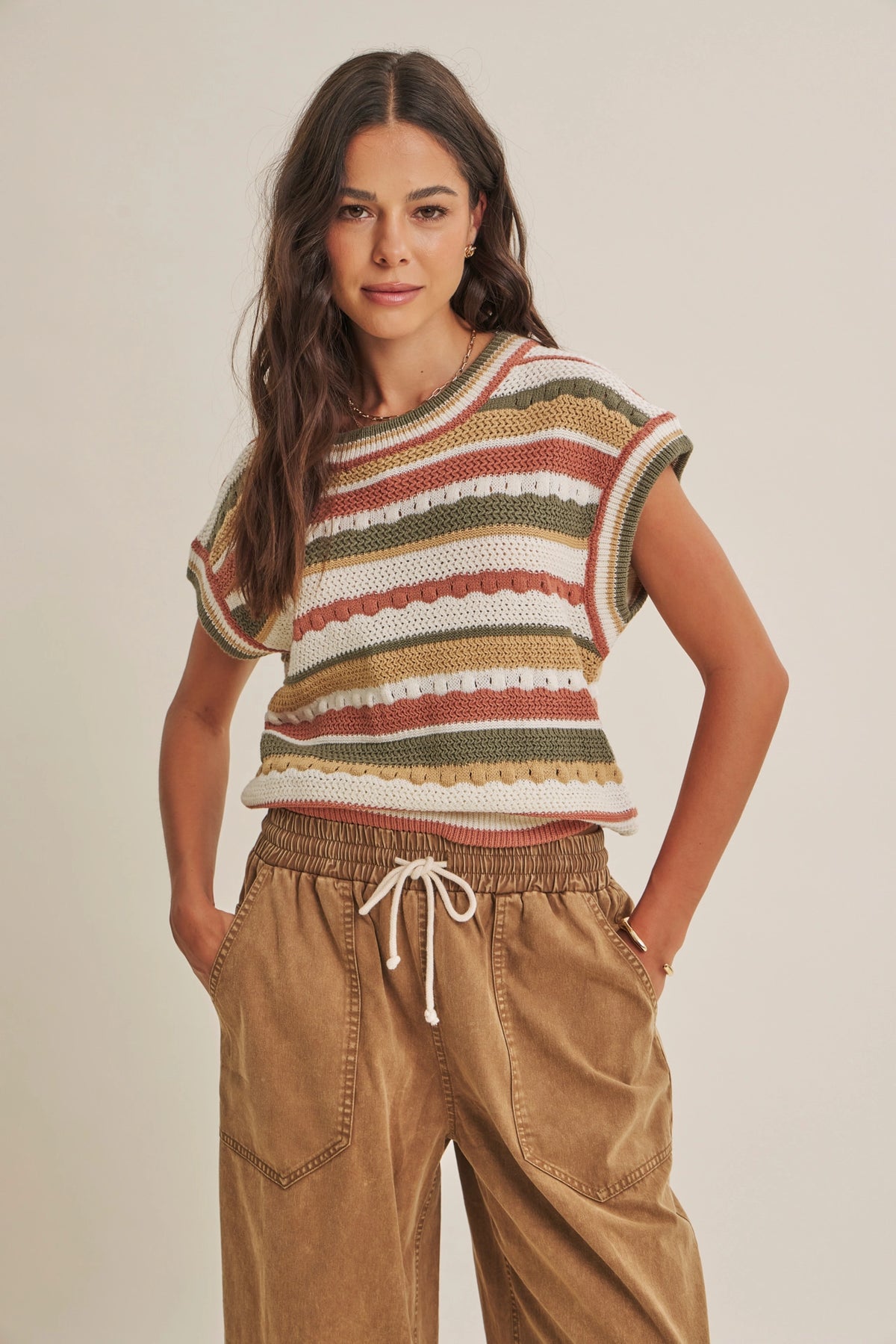 Canyon Stripe Sweater Vest