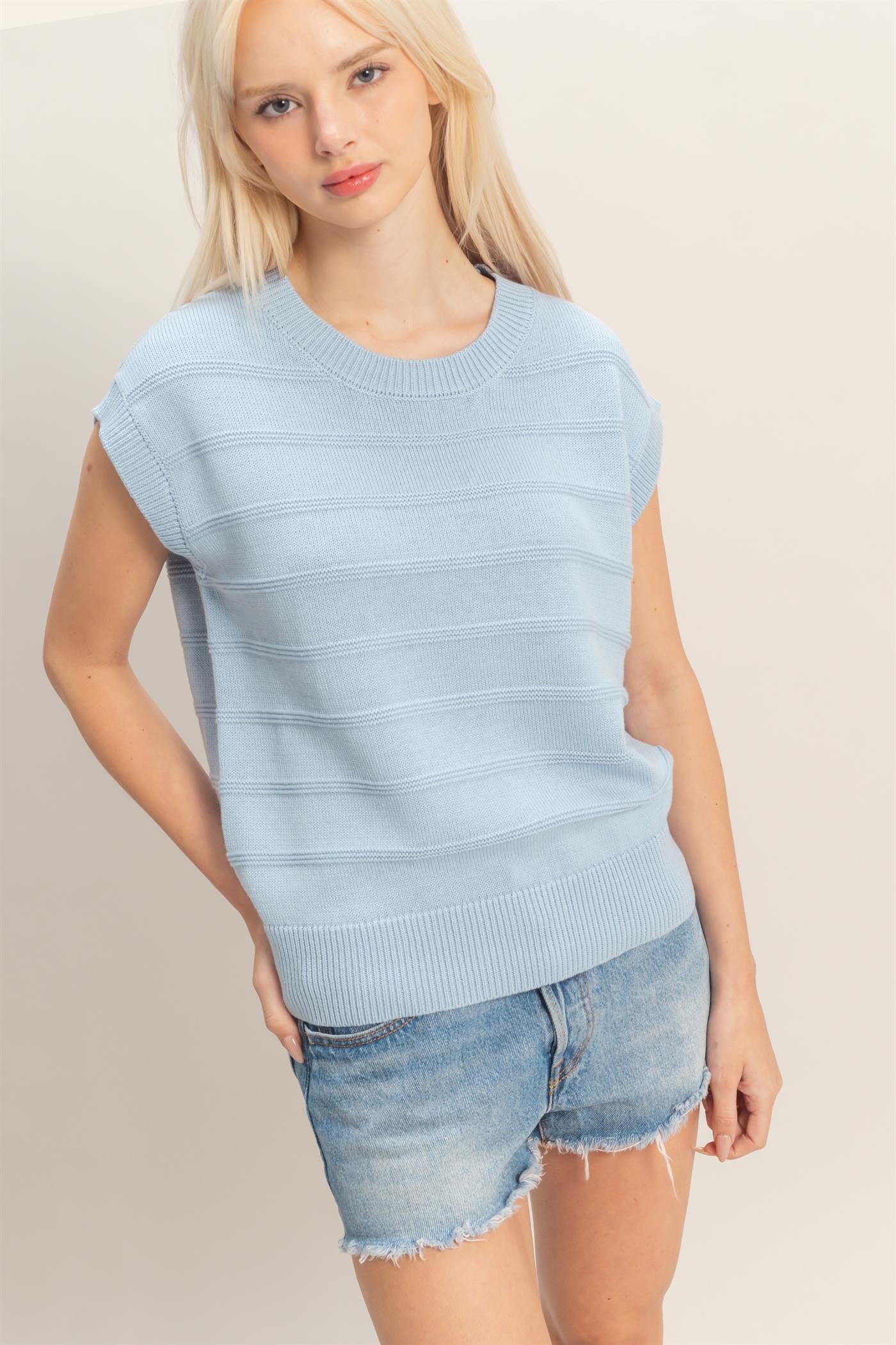 Ridge Line Knit Top