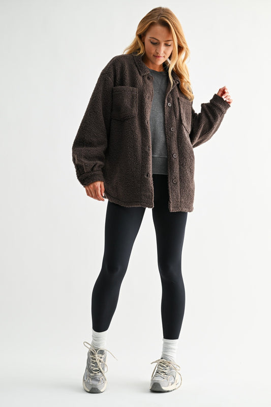 Espresso Sherpa Shacket