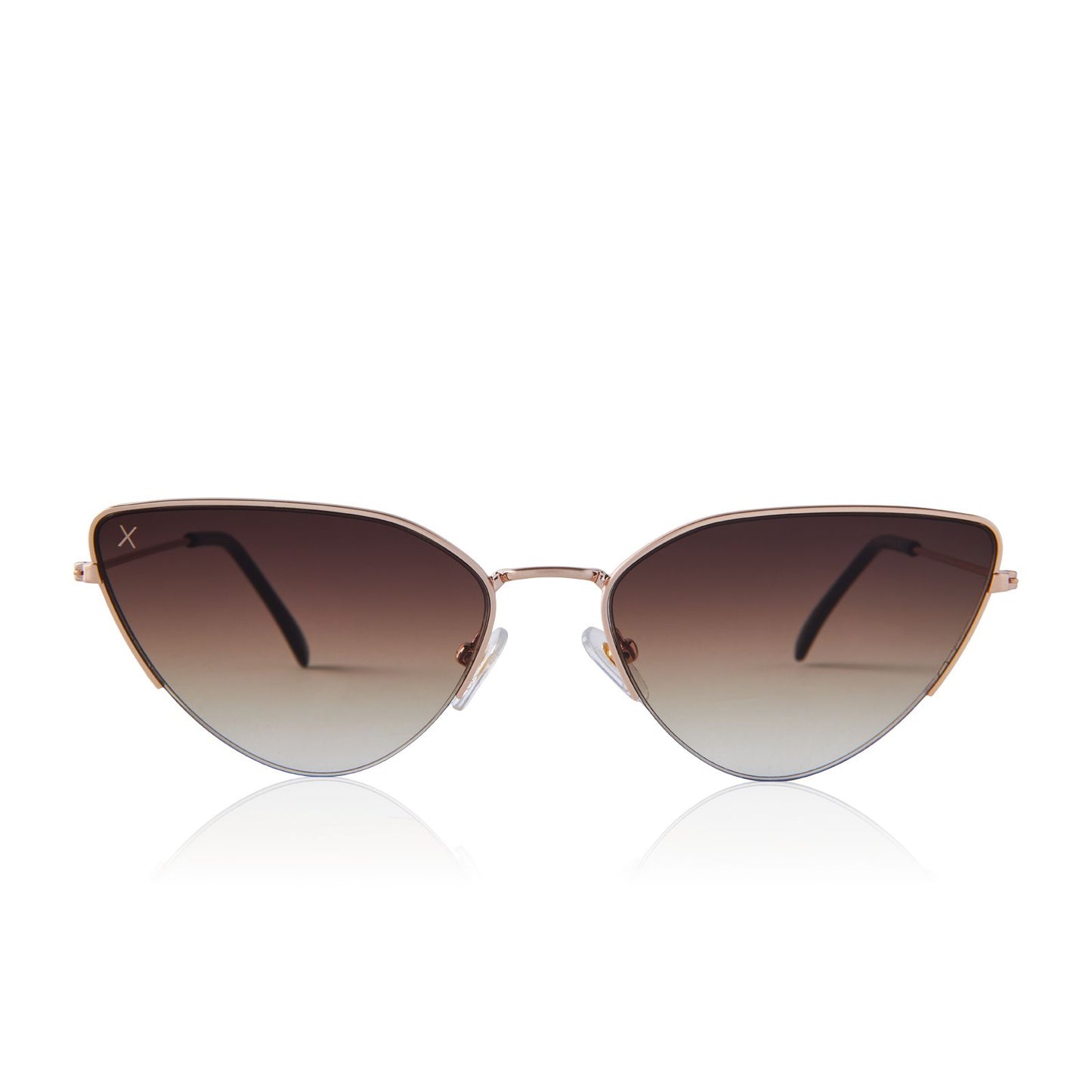 Fairfax Brushed Gold Brown Sunglasses